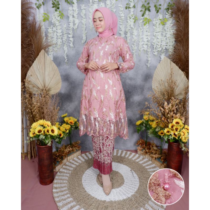 SETELAN NAUREN KEBAYA TULLE KEBAYA PESTA KEBAYA MODERN