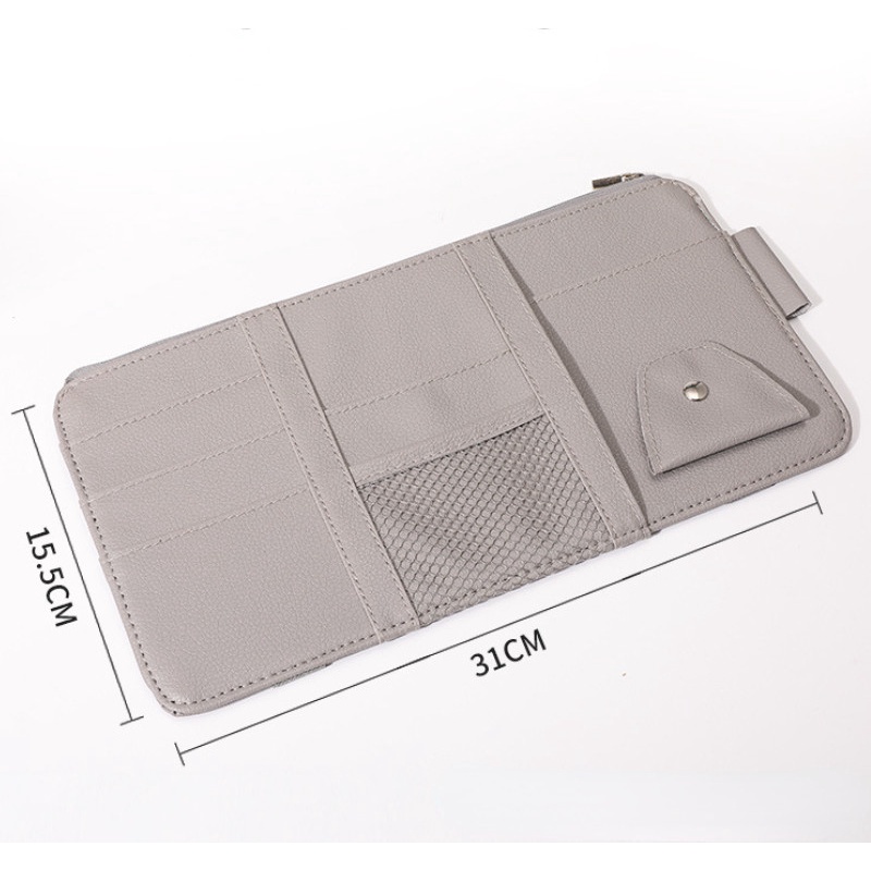 Kotak Penyimpanan Kacamata / CD / DVD / Pulpen / Kartu Nama Untuk Sun Visor Mobil