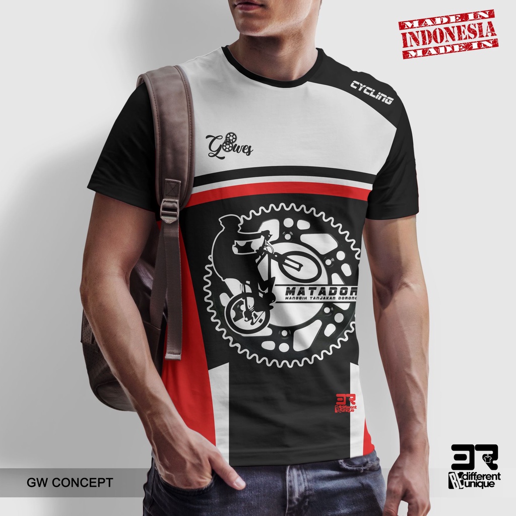 [ COD ] KAOS PRINTING GAMBAR OLAHRAGA SEPEDA GOES GW CONCEPT  - BAJU DISTRO ORIGINAL MOTIF UNIK ATAS