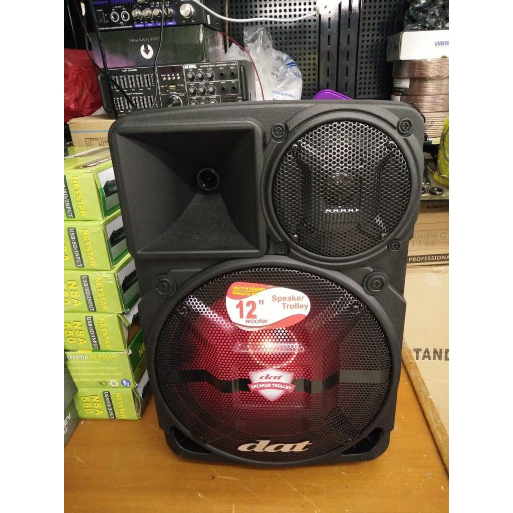 Speaker wireless /speaker aktif trolly dat dt 123 bluetooth original