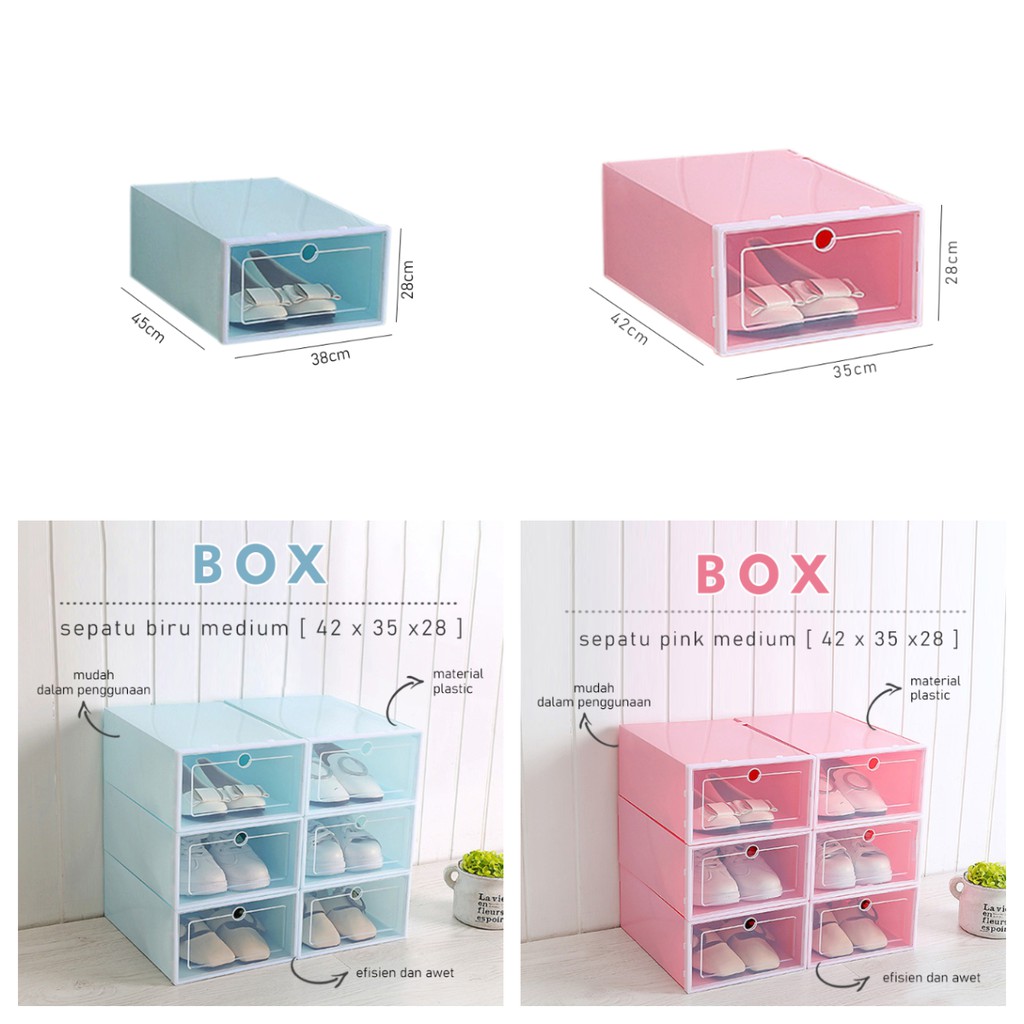 Kotak Sepatu Lipat Serbaguna Tempat Penyimpanan Sandal Shoes Storage Box HOMELIVING