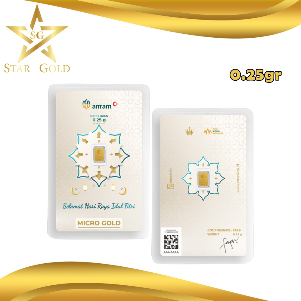 Star Gold Logam Mulia Micro Gold Antam X Hartadinata Idul Fitri Signature 0,25gr