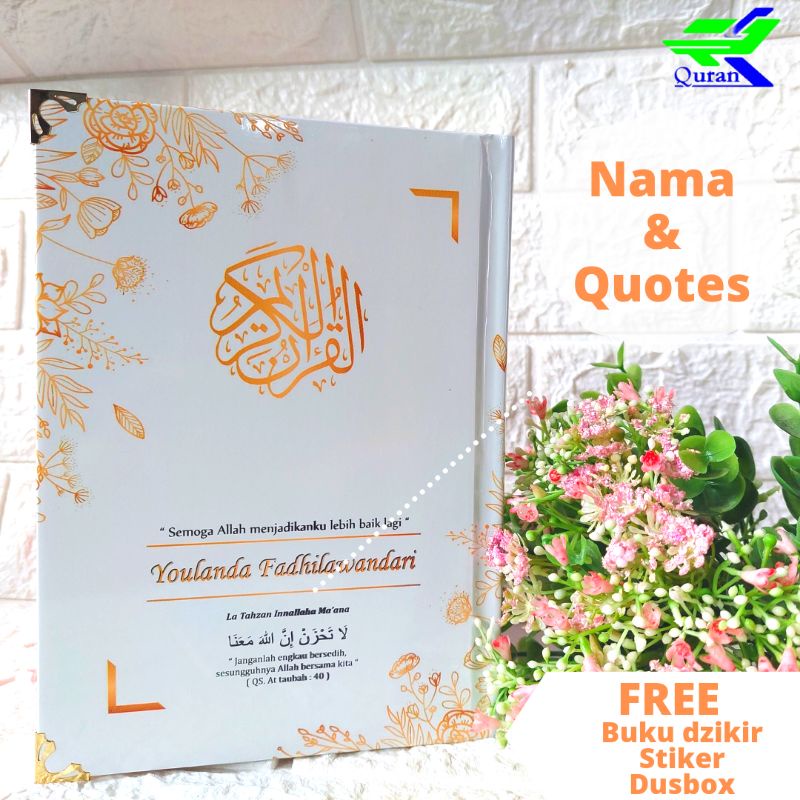 alquran custom nama a4 bebas pilih cover