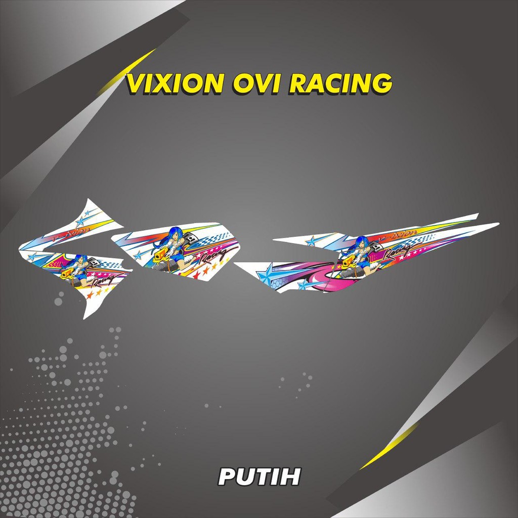 STRIPING STIKER LIST VARIASI YAMAHA VIXION LAMA 2007 Sampai 2010 GRAFIS CEWEK RACING CLUB