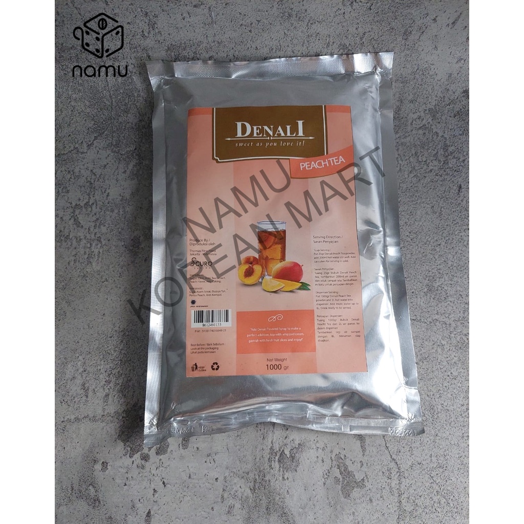 

Denali Powder Frappe Signature Denali / Peach Tea Flavor / Minuman Bubuk Instan 1000gr