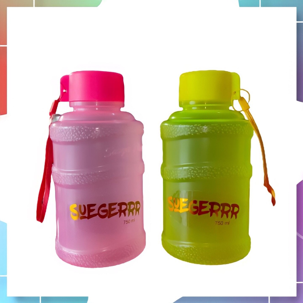 BOTOL MINUM "SUEGER 750ML" / BOTOL MINUM ANAK / BOTOL MINUM OLAHRAGA / BOTOL MINUM PLASTIK MURAH