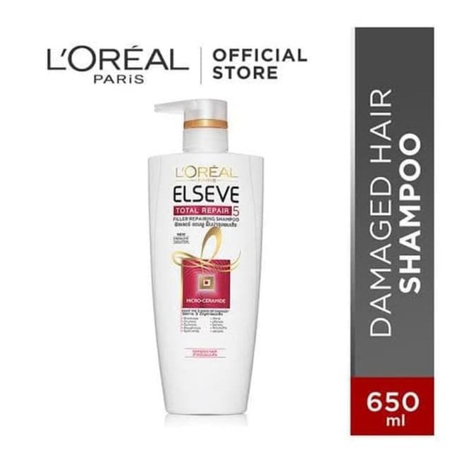 Loreal Shampoo Total Repair 650 ML (Shampo untuk rambut rusak)