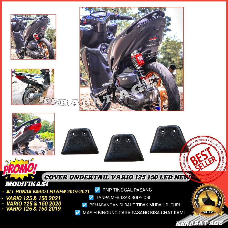 Aksesoris Vario 150 Led New Tutup Undertail Modifikasi Custom