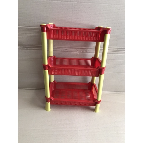 Rak Cabe Bawang Salon Plastik Petak 3 Tingkat Serbaguna Tempat Bumbu Dapur