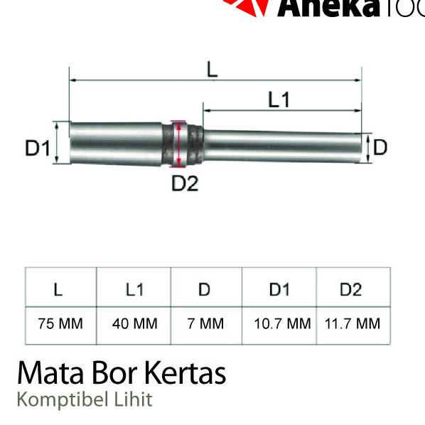 

Mata Bor Kertas Lihit Uk. 7.0 / 8.0 Mm