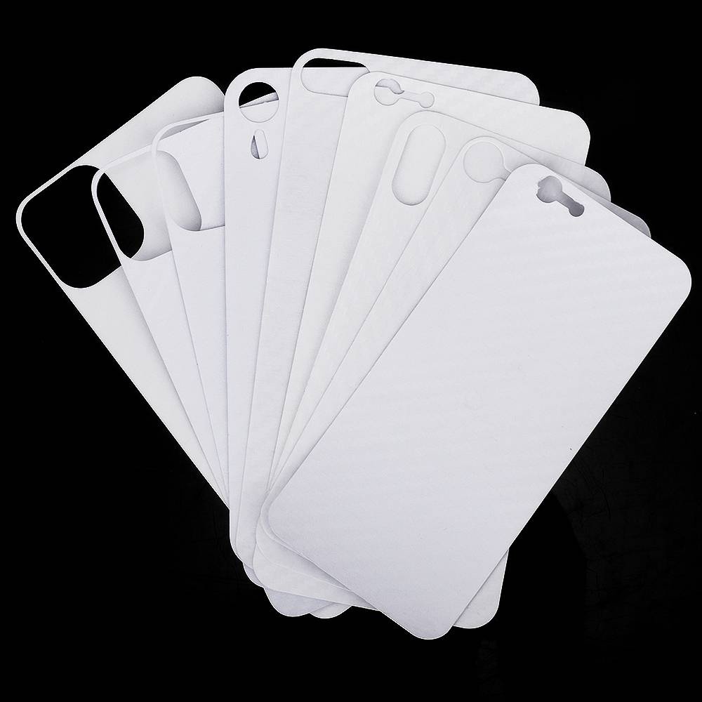 Stiker Film Pelindung Belakang Bahan Serat Karbon Untuk iPhone 11 12 13 Pro Max Mini X XS Max XR 6 6s 7 8 Plus SE 2020 2022 SE3