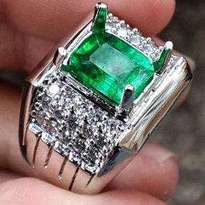 cincin zamrud asli natural emerald beryl zamrud colombia