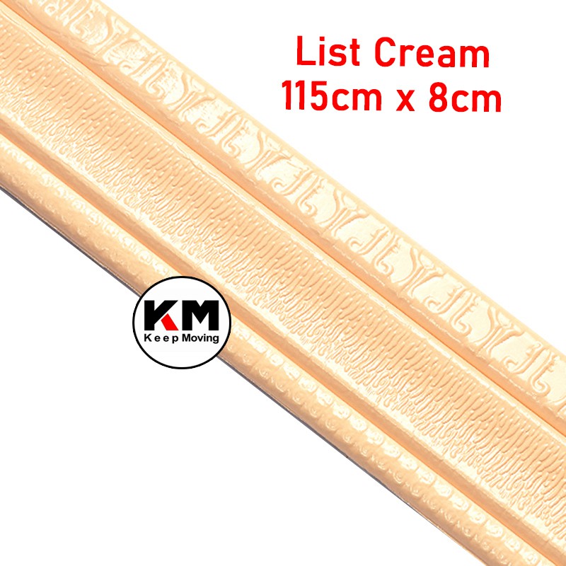KM Wall Border List Wallpaper Wallborder Foam 3D-CREAM 115cm x 8cm
