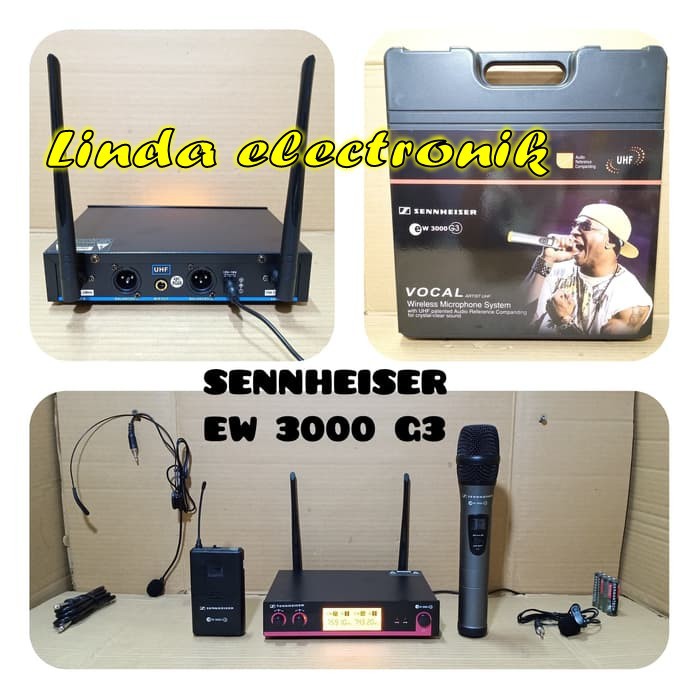 mic sennheiser ew3000g3 pegang clipon headset sennheiser ew 3000 g3