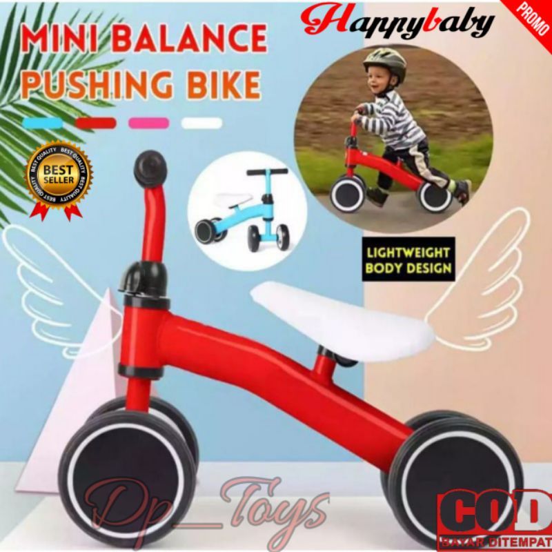 Promo Sepeda Balance Bike Roda 4 Happybaby/ Sepeda Latihan Keseimbangan Anak