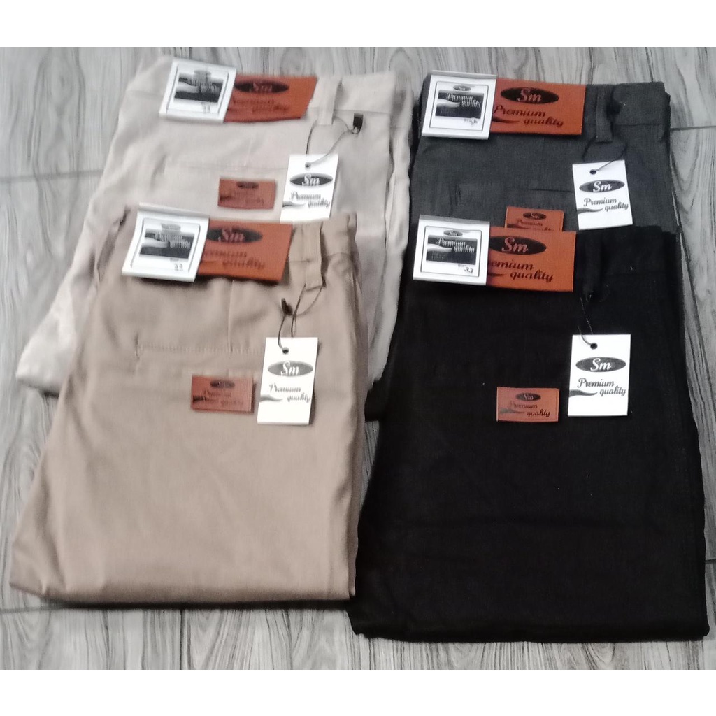 Celana chinos panjang pria S M  Slimfit stret Melar Kwalitas Premium Dengan harga Terjangkau