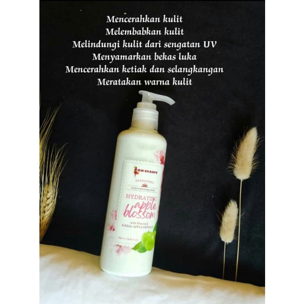 Apple blossom body whitening serum instan serum body am beauty 250ml