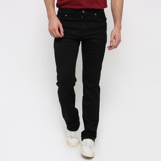New Product Edwin Celana Jeans 505-05-01 Regular Fit Pria Panjang Hitam - Biru, 29 Free Ongkir