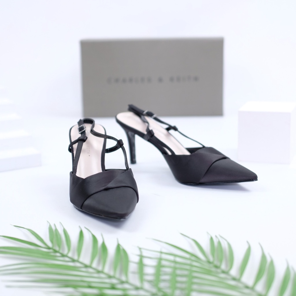 [7.7 Boombastis Sale⚡] - SEPATU WANITA IMPORT FORMAL SATIN CKS497 HAK TINGGI PREMIUM