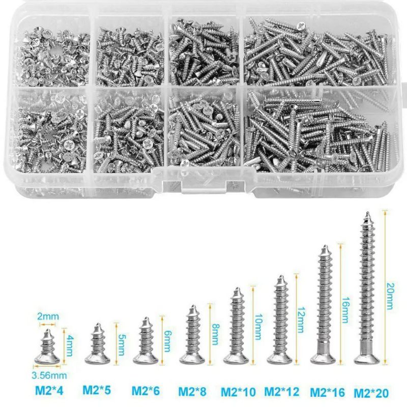 Skrup kayu triplek flat heat self tapping screw 1box isi 595pcs