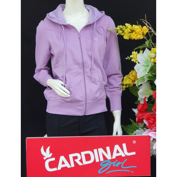 Jaket  Hoodie Sweater CARDINAL wanita 9 warna ORIGINAL 100%/modernjombang-Ungu muda