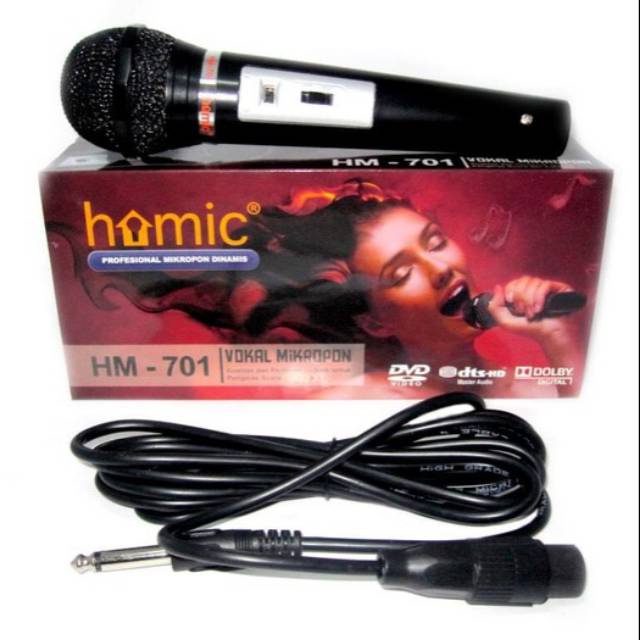 Mic homic hm-701 mikropon with volume suara microphone