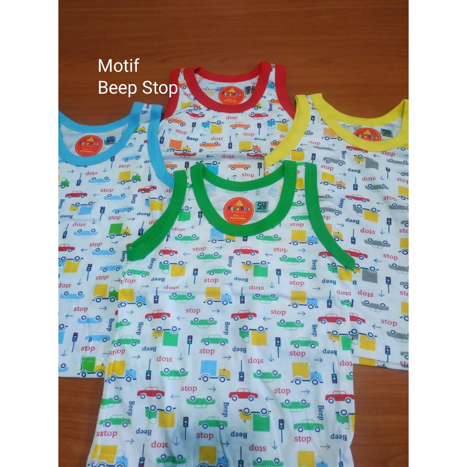Kaos Dalam Anak Bayi Merk Agree SNI Singlet Motif Size S - XL
