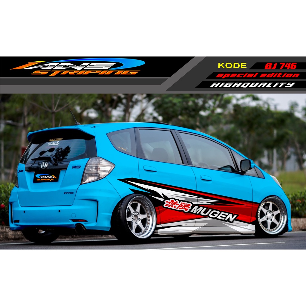 STICKER VARIASI MOBIL HONDA BRIO AGYA JAZZ AVANZA YARIS / DECAL STICKER MOBIL JAZZ / STIKER MOBIL