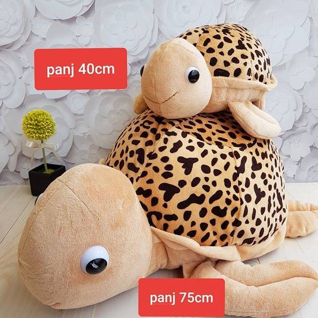 BONEKA SEA TURTLE / PENYU HIJAU DAN COKLAT UKURAN 40 CM DAN 75 CM JUMBO