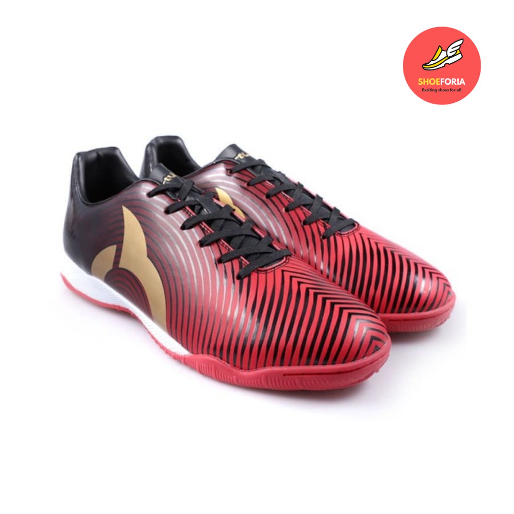 Sepatu Futsal Ortuseight Forte Helios In Ortred/Black/Gold Original 100%