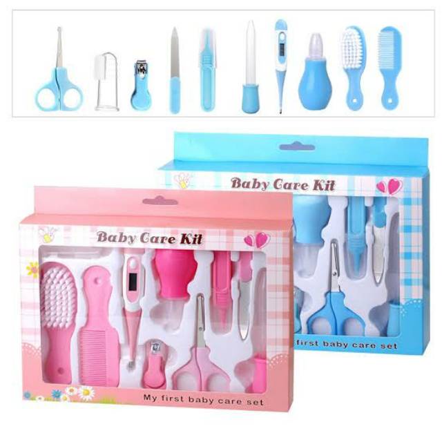 BABY CARE KIT SET 10IN1 - BABY GIFT SET - BABY KIT TOOLS Perlengkapan Bayi Set Newborn isi 10/6 (Termometer. Gunting Kuku. Sisir Bayi. Dll) Baby Care Kit aby Care Kit My First Baby Care Set Isi 10 SET Peralatan Bayi Baby Nail Care Set Isi 10 Peralatan