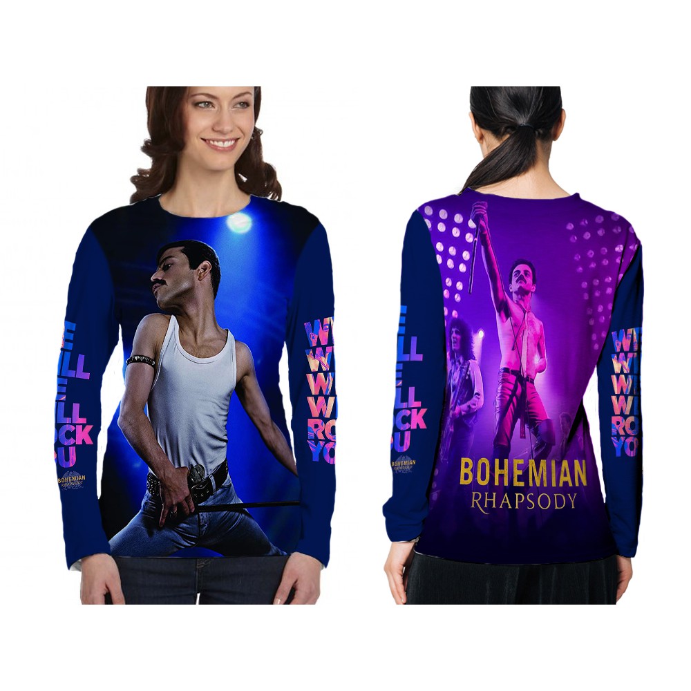 [Riashop] Kaos BOHEMIAN RHAPSODY QUEEN Panjang | Longsleeve Shirt Wanita BOHEMIAN RHAPSODY QUEEN -FS