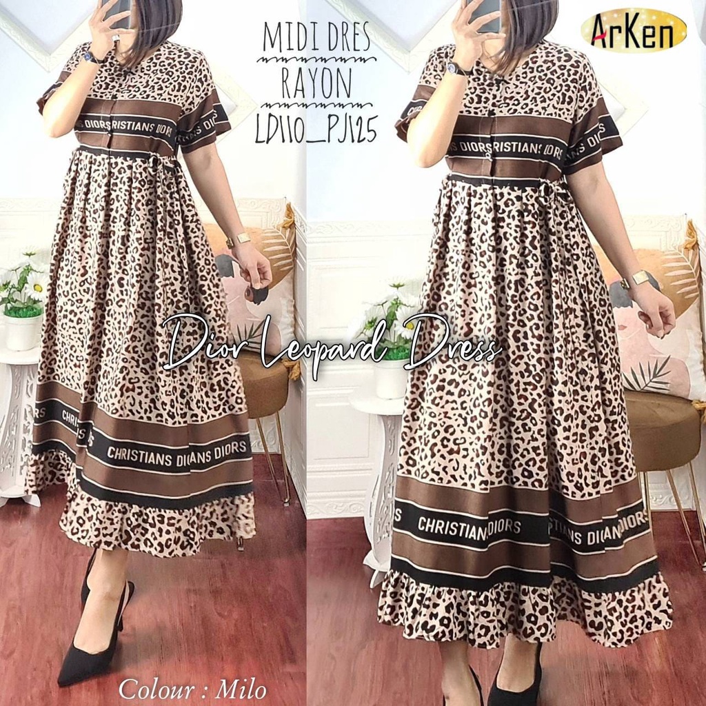 DIOR LEOPARD DRESS BY ARKEN