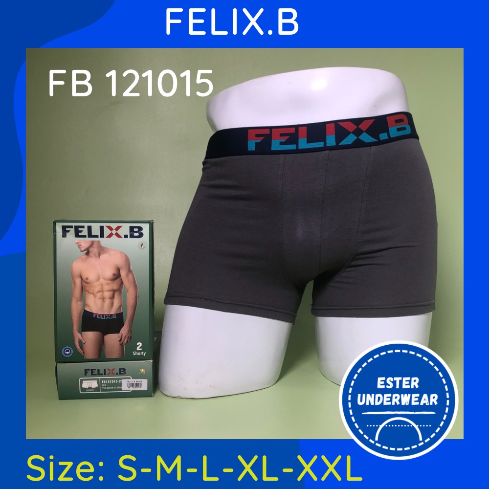 Celana Boxer Pria Felix.B FB 121015 ISI-2 PCS