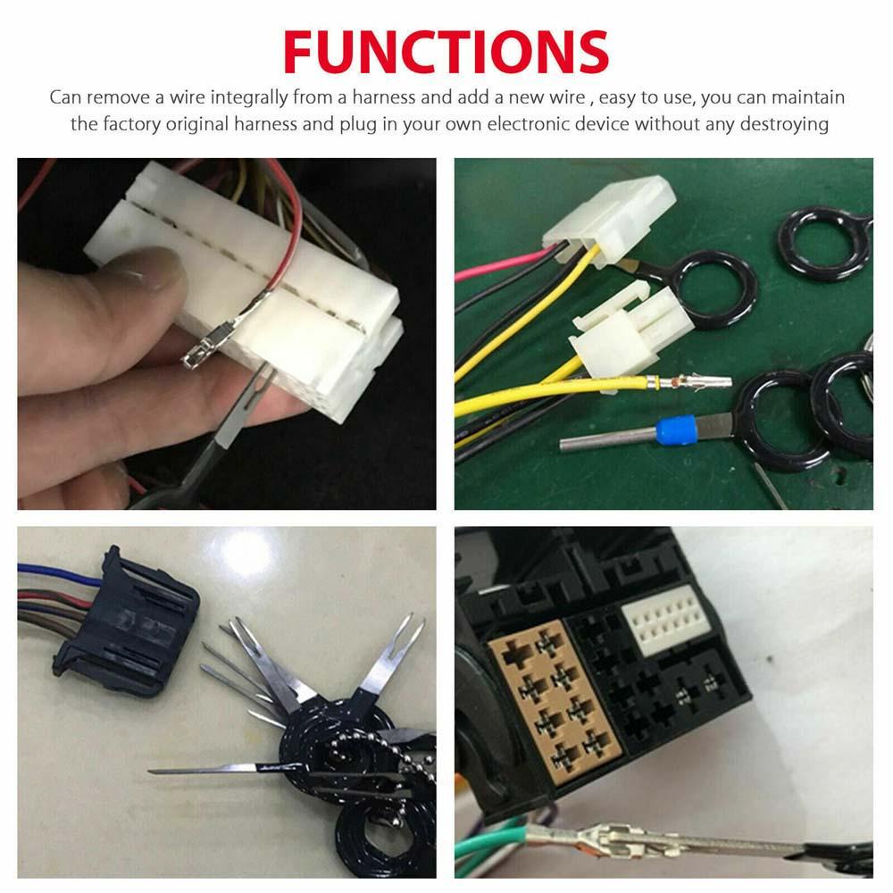 Nickolas1 Alat Cabut Terminal Ejector Wire Release Key Pin Terminal Puller Extractor Kit Pemetik Jarum Alat Perbaikan Tangan Mobil