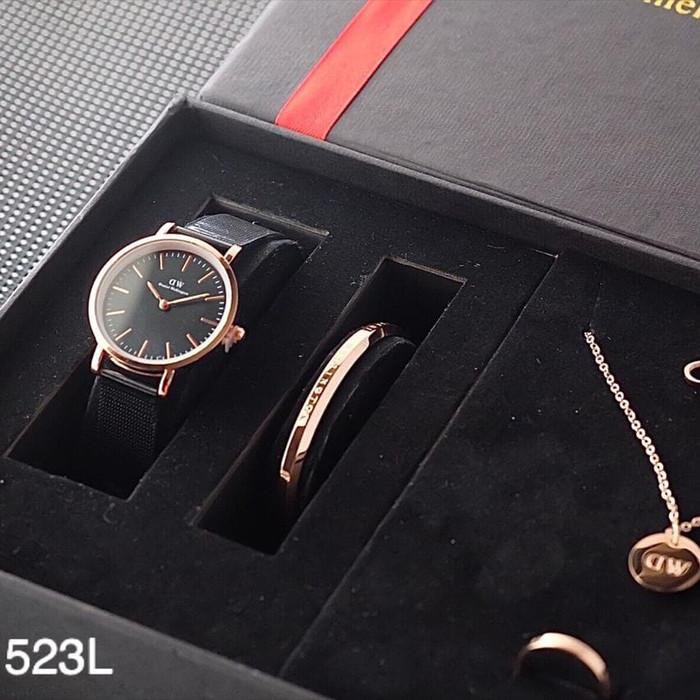 Terbaru DW 523 KW SUPER JAM TANGAN WANITA - BLACK ROSE GOLD Limited
