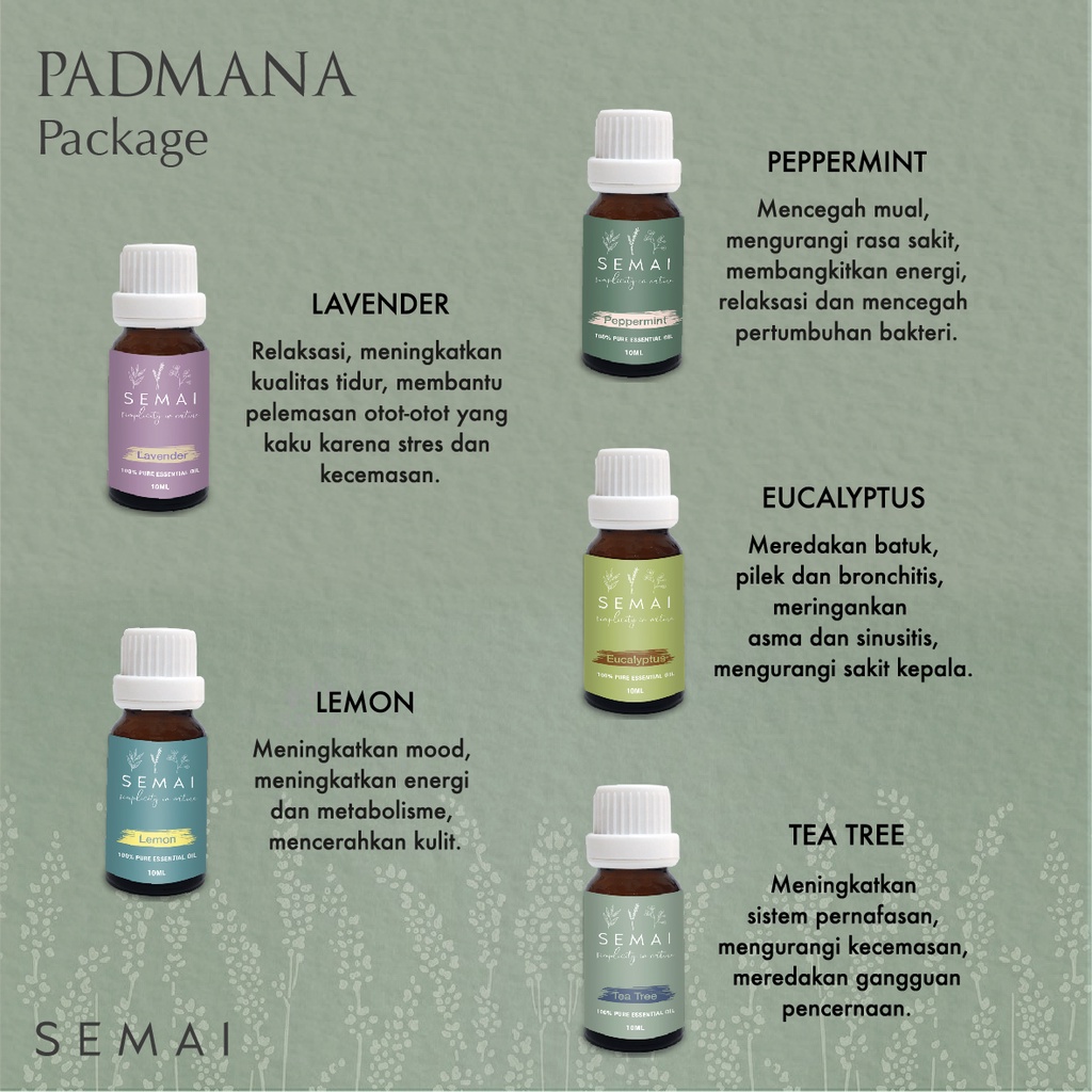 Paket Padmana SEMAI Essential Oil Diffuser