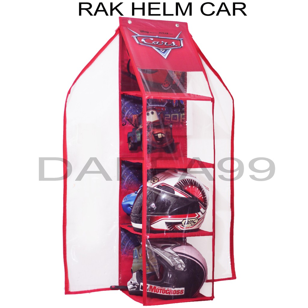 HHO Rak helm gantung Karakter Kartun HHOZ Hanging Helmet Organizer zipper (resleting sleting)