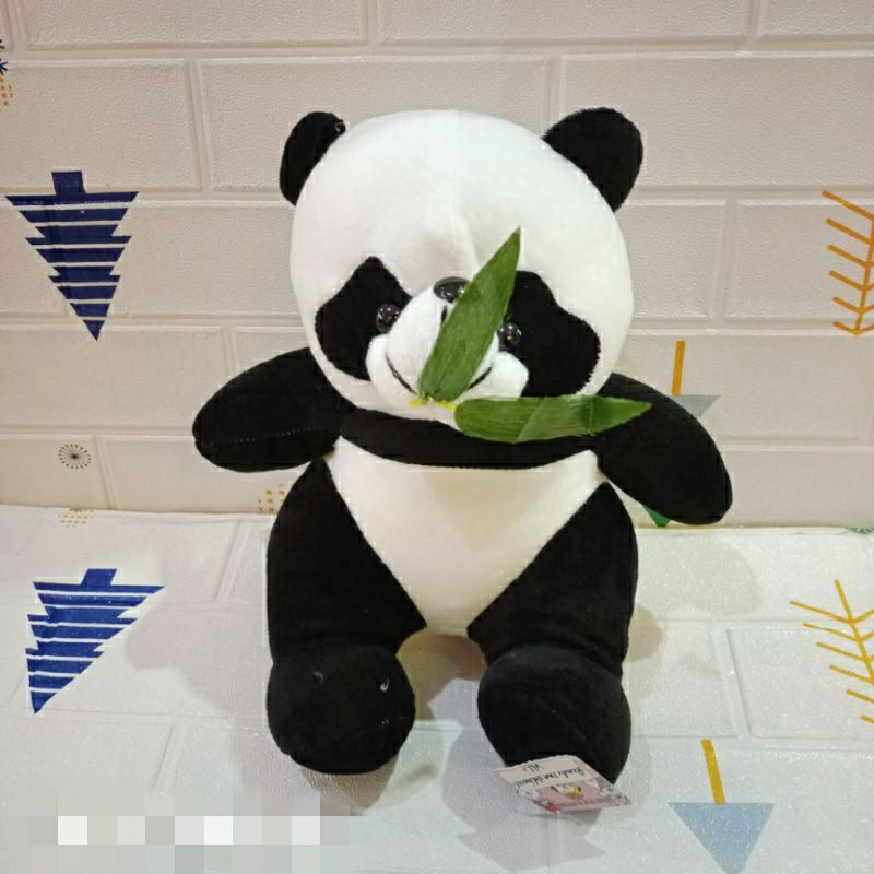 Boneka Panda makan Daun Boneka anak Boneka imut hadiah anak kado anak hadiah ultah kado ultah boneka lucu boneka imut boneka anak