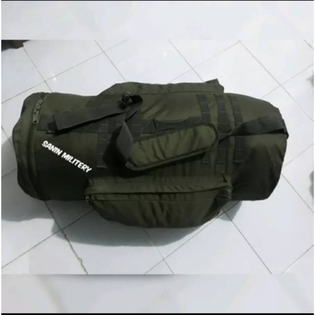 Tas pulsak jatah TNI original duffle bag I Tas barang TNI I Tas trevel I Tas kapsul TNI