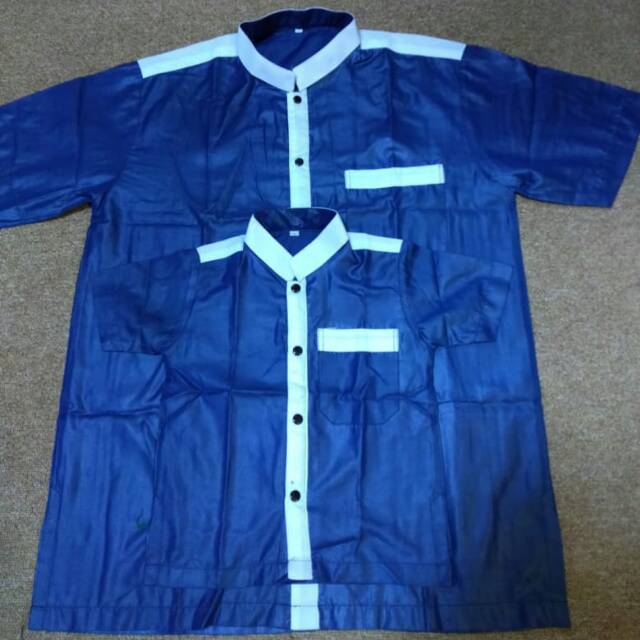 Baju koko biru dongker promo