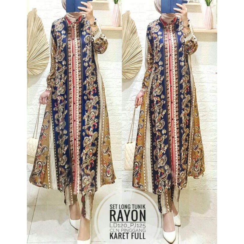SET LONG TUNIK RAYON