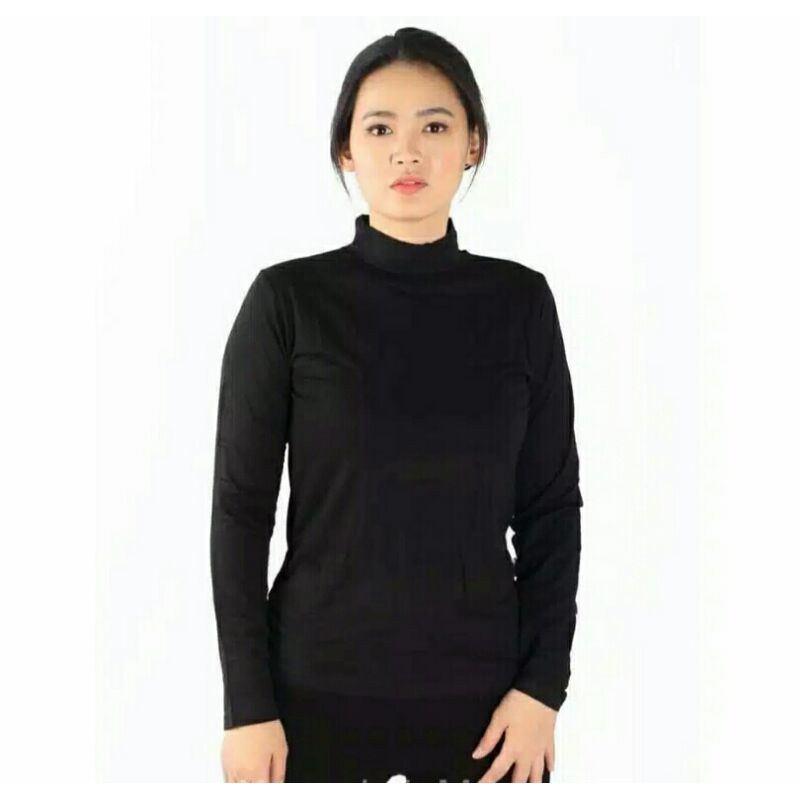 manset baju wanita kaos-mangset lengan panjang-terbaru dan termurah-warna putih hitam nevi coksu maron- M L XL