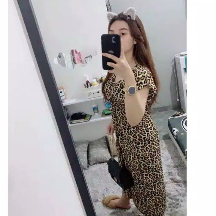 Daster Manohara Leopard Panjang Busui