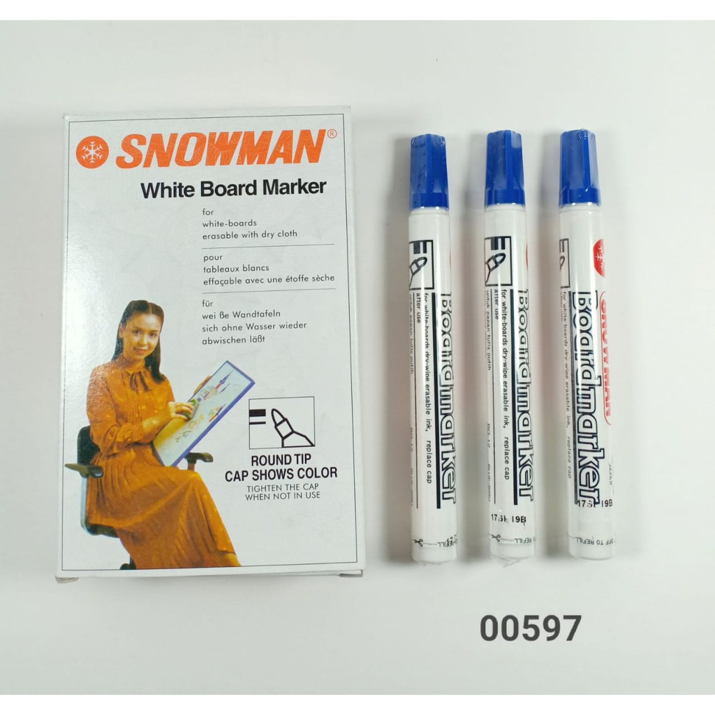 

Spidol Snowman White Board Warna Biru - 00597