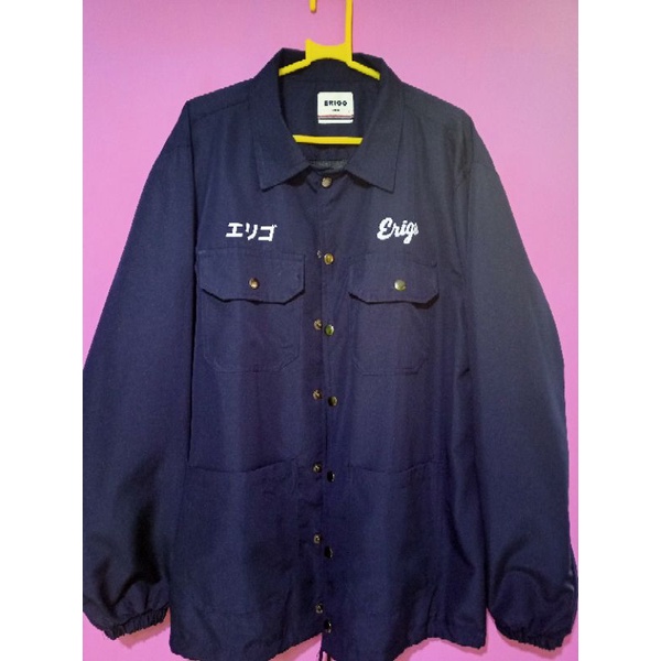 Erigo Coach Jaket Fujinkai Navy. (preloved ORI) uk. L