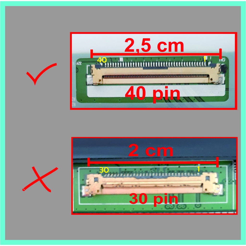 Lcd led 14.0 14 inch tebal 40 pin