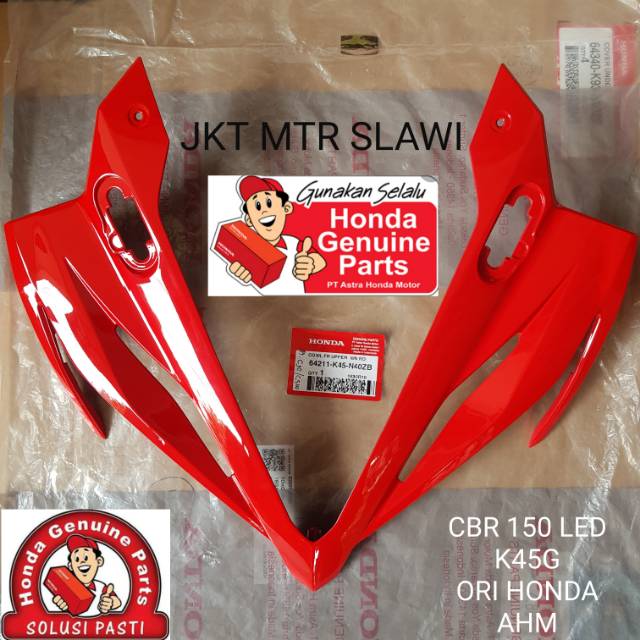 64211-K45-N40ZB Panel tameng cowl front upper cover cowl FR upper merah cbr 150 led k45G ori Honda