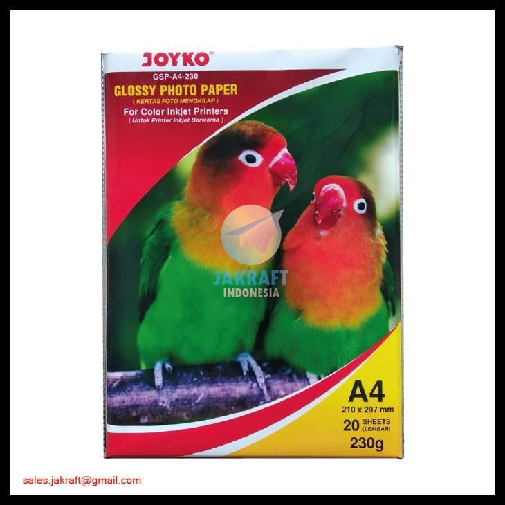 

Kertas Foto A4 Tebal Joyko 230 Gr Gsm Gram Coral Glossy Photo Paper Kode 1367