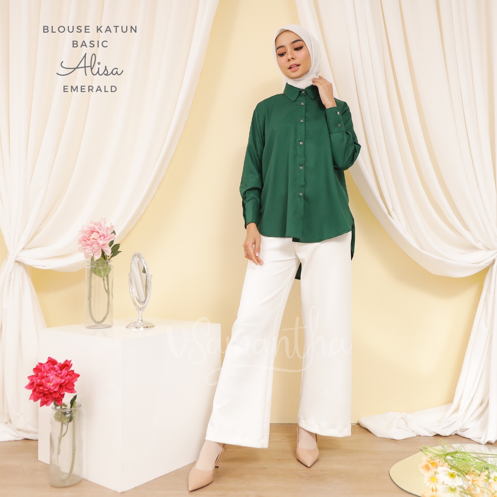 Kemeja Polos / Blouse Basic Alisa